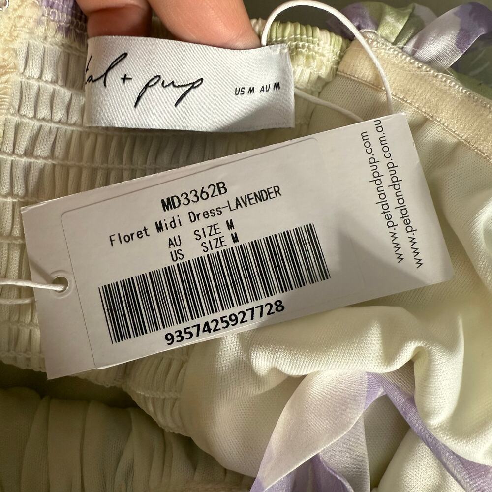Petal And Pup Floret Midi Dress, Lavender, M - Picture 6 of 8